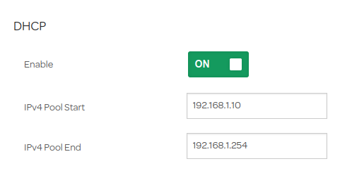 DHCP pool